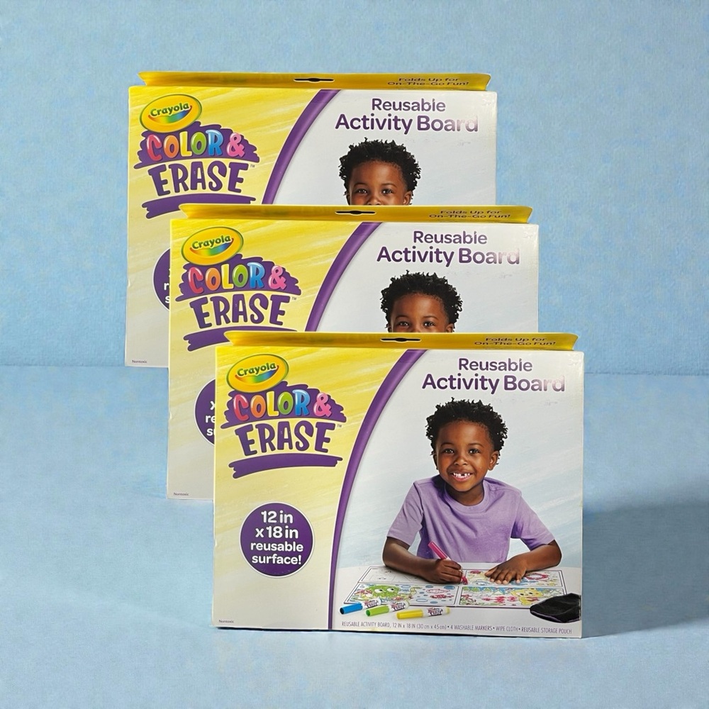 Crayola Color & Erase Reusable Activity Board, Set of 3